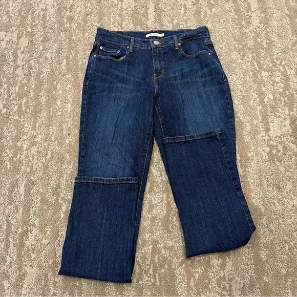 Womens Levi’s 505 Jeans Straight Leg Long Tall Stretch Size 6 (28Wx34L) - Picture 2 of 14